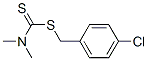 1-[(4-chlorophenyl)methylsulfanyl]-N,N-dimethyl-methanethioamide molecular structure