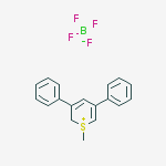1-methyl-3,5-diphenyl-2h-thiopyran-1-ium;tetrafluoroborate molecular structure