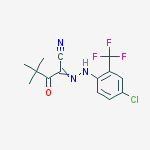 4,4-DIMETHYL-3-OXO-2-[(4-CHLORO-2-TRIFLUOROMETHYLPHENYL)HYDRAZONO]PENTANENITRILE molecular structure