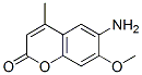 6-amino-7-methoxy-4-methyl-chromen-2-one molecular structure