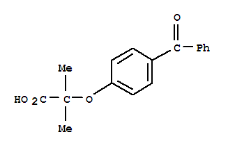 2-(4-benzoylphenoxy)-2-methylpropanoic acid molecular structure