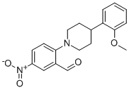 2-[4-(2-Methoxyphenyl)piperidino]-5-nitrobenzaldehyde molecular structure