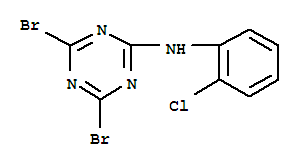 4,6-dibromo-N-(2-chlorophenyl)-1,3,5-triazin-2-amine molecular structure