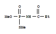 O,S-dimethyl propanoylphosphoramidothioate molecular structure