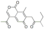 4-Acetyl-8-methyl-7-(3-methyl-2-oxopentyl)-1H-2-benzopyran-1,6(8aH)-dione molecular structure