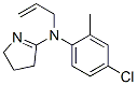 N-(4-chloro-2-methyl-phenyl)-N-prop-2-enyl-4,5-dihydro-3H-pyrrol-2-ami ne molecular structure