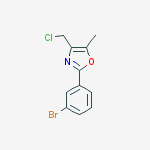 Oxazole, 2-(3-bromophenyl)-4-(chloromethyl)-5-methyl- molecular structure