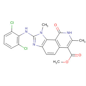 1H-Imidazo[4,5-h]isoquinoline-6-carboxylic acid,2-[(2,6-dichlorophenyl)amino]-8,9-dihydro-1,7-dimethyl-9-oxo-, methylester molecular structure