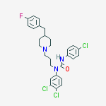 3-(4-chlorophenyl)-1-(3,4-dichlorophenyl)-1-{3-[4-(4-fluorobenzyl)piperidin-1-yl]propyl}urea molecular structure