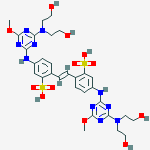 5-[[4-[bis(2-hydroxyethyl)amino]-6-methoxy-1,3,5-triazin-2-yl]amino]-2-[(e)-2-[4-[[4-[bis(2-hydroxyethyl)amino]-6-methoxy-1,3,5-triazin-2-yl]amino]-2-sulfophenyl]ethenyl]benzenesulfonic Acid