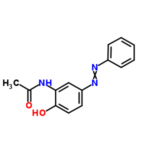 N-(2-hydroxy-5-phenylazo-phenyl)acetamide molecular structure