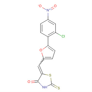 4-Thiazolidinone,5-[[5-(2-chloro-4-nitrophenyl)-2-furanyl]methylene]-2-thioxo- molecular structure