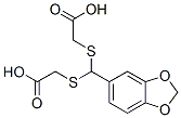 2,2-[(1,3-Benzodioxol-5-ylmethylene)bis(thio)]bisacetic acid molecular structure