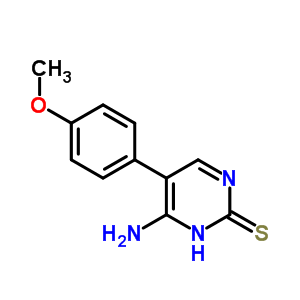 6-amino-5-(4-methoxyphenyl)pyrimidine-2(1H)-thione molecular structure
