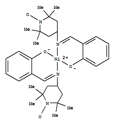 (6Z)-6-{[(1-hydroxy-2,2,6,6-tetramethylpiperidin-4-yl)amino]methylidene}cyclohexa-2,4-dien-1-one - nickel (2:1) molecular structure