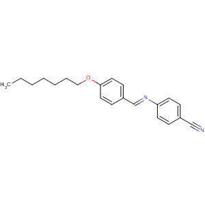 Benzonitrile, 4-[[[4-(heptyloxy)phenyl]methylene]amino]-, (E)- molecular structure
