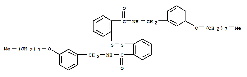 Benzamide,2,2'-dithiobis[N-[[3-(octyloxy)phenyl]methyl]- (9CI) molecular structure