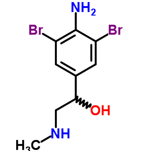 1-(4-amino-3,5-dibromophenyl)-2-(methylamino)ethanol molecular structure