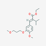 (E)-Ethyl 2-(4-methoxy-3-(3-methoxypropoxy)benzylidene)-3-methylbutanoate molecular structure