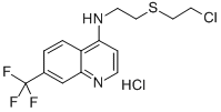 4-Quinolineamine, N-(2-((2-chloroethyl)thio)ethyl)-7-(trifluoromethyl) -, hydrochloride molecular structure