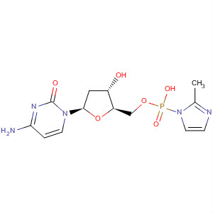 Cytidine, 2'-deoxy-, 5'-[hydrogen(2-methyl-1H-imidazol-1-yl)phosphonate] molecular structure