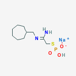 METHANETHIOL,N-(CYCLOHEPTYLMETHYL)AMIDINO-,HYDROGEN PHOSPHOROTHIOATE,SODIUM SALT,HYDRATE (4:4:3) molecular structure