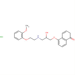1(2H)-Naphthalenone,3,4-dihydro-5-[2-hydroxy-3-[[2-(2-methoxyphenoxy)ethyl]amino]propoxy]-, hydrochloride molecular structure