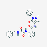 N-BENZYL-N-[2-[(1,5-DIMETHYL-3-OXO-2-PHENYL-PYRAZOL-4-YL)CARBAMOYL]PHENYL]OXAMIDE molecular structure