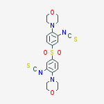 4,4'-[sulfonylbis(2-isothiocyanatobenzene-4,1-diyl)]dimorpholine molecular structure