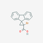 2-bromospiro[cyclopropane-1,9'-fluorene]-2-carboxylic acid molecular structure