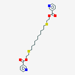 2-[10-[2-(pyridine-3-carbonyloxy)ethylsulfanyl]decylsulfanyl]ethyl pyridine-3-carboxylate
