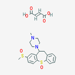 (e)-but-2-enedioic Acid;5-(4-methylpiperazin-1-yl)-3-methylsulfinyl-5,6-dihydrobenzo[b][1]benzothiepine 11-oxide molecular structure