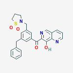 1-[3-Benzyl-5-(1,1-dioxoisothiazolidin-2-ylmethyl)phenyl]-1-(8-hydroxy-1,6-naphthyridin-7-yl)methanone