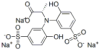 Glycine, N,N-bis(2-hydroxy-5-sulfophenyl)methyl-, trisodium salt molecular structure