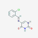 5-[(2-chlorophenyl)methylideneamino]-1h-pyrimidine-2,4-dione molecular structure