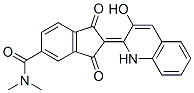 2-(3-hydroxy-2(1H)-quinolylidene)-N,N-dimethyl-1,3-dioxoindan-5-carboxamide molecular structure
