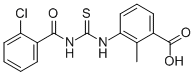 3-[[[(2-CHLOROBENZOYL)AMINO]THIOXOMETHYL]AMINO]-2-METHYL-BENZOIC ACID molecular structure