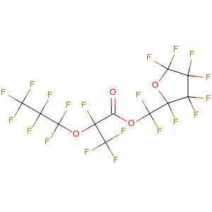 Propanoic acid, 2,3,3,3-tetrafluoro-2-(heptafluoropropoxy)-,difluoro(2,3,3,4,4,5,5-heptafluorotetrahydro-2-furanyl)methyl ester molecular structure