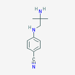 4-[(2-amino-2-methyl-propyl)amino]benzonitrile molecular structure