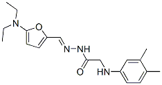 GLYCINE,N-(3,4-DIMETHYLPHENYL)-,[[5-(DIETHYLAMINO)-FURAN-2-YL]METHYLENE]HYDRAZIDE molecular structure