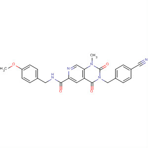 Pyrido[3,4-d]pyrimidine-6-carboxamide,3-[(4-cyanophenyl)methyl]-1,2,3,4-tetrahydro-N-[(4-methoxyphenyl)methyl]-1-methyl-2,4-dioxo- molecular structure