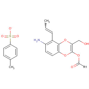 1,4-Benzodioxin-2-methanol, 7-amino-2,3-dihydro-8-(1-propenyl)-,4-methylbenzenesulfonate (ester), (2R)- molecular structure