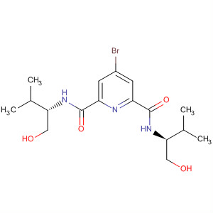 2,6-Pyridinedicarboxamide,4-bromo-N,N'-bis[(1S)-1-(hydroxymethyl)-2-methylpropyl]- molecular structure