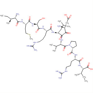 L-Isoleucine,L-isoleucyl-L-methionyl-L-seryl-L-arginyl-L-a-aspartyl-L-leucyl-L-valyl-L-prolyl-L-arginyl- molecular structure