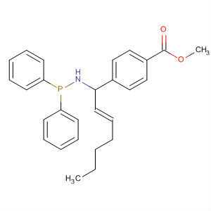Benzoic acid, 4-[(2E)-1-[(diphenylphosphinyl)amino]-2-heptenyl]-,methyl ester molecular structure