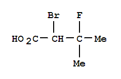 2-bromo-3-fluoro-3-methylbutanoic acid molecular structure