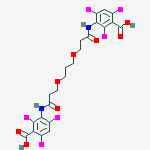 3,3'-{propane-1,3-diylbis[oxy(1-oxopropane-3,1-diyl)imino]}bis(2,4,6-triiodobenzoic acid) molecular structure