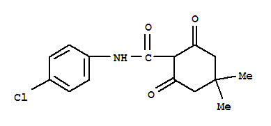 N-(4-chlorophenyl)-4,4-dimethyl-2,6-dioxocyclohexanecarboxamide molecular structure