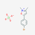 Isoxazolium, 5-(4-bromophenyl)-2,3-dimethyl-, perchlorate molecular structure