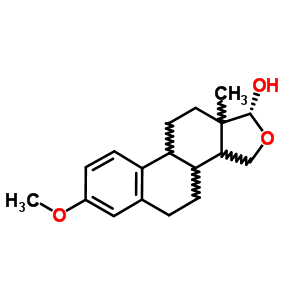 (1R)-7-methoxy-11a-methyl-1,3,3a,3b,4,5,9b,10,11,11a-decahydrophenanthro[1,2-c]furan-1-ol molecular structure